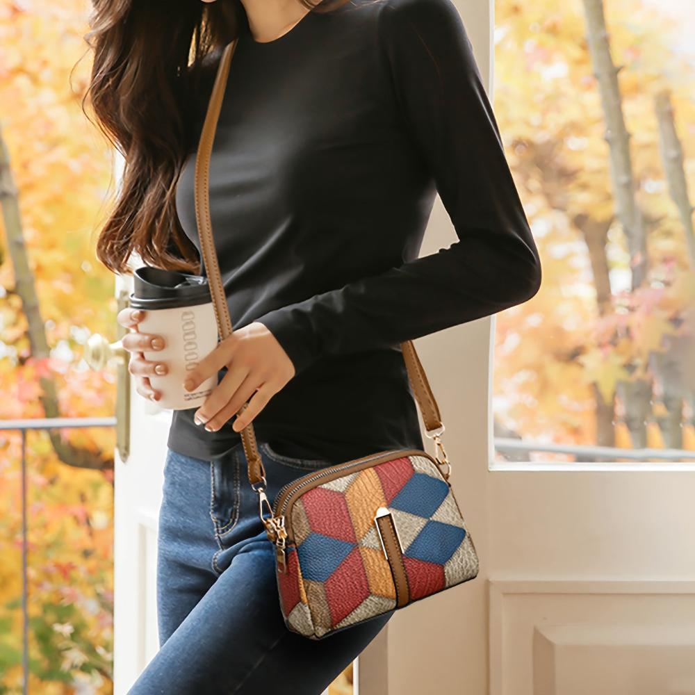 Caroline | Mini Crossbody Patchwork Väska