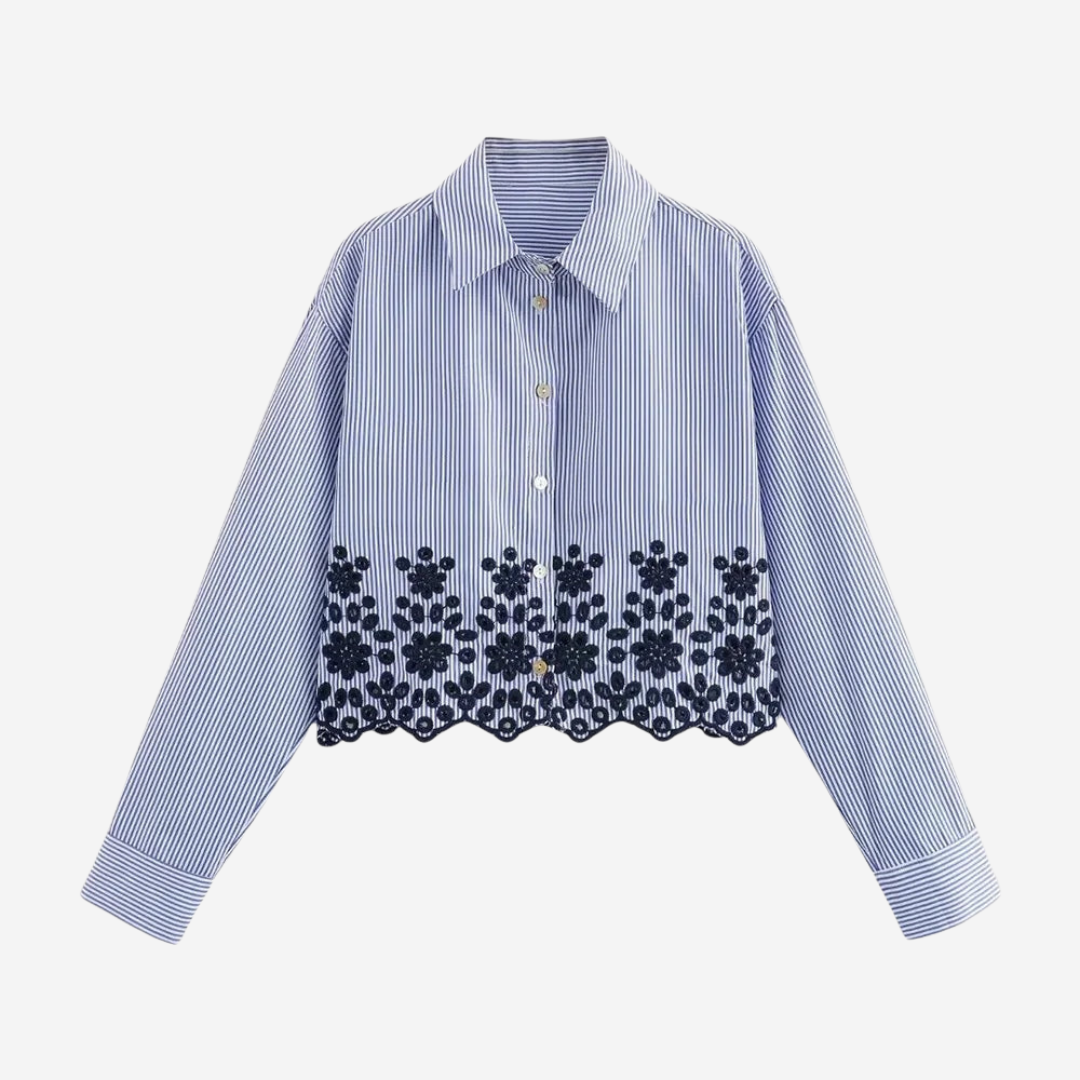 Elin | Broderad skjorta